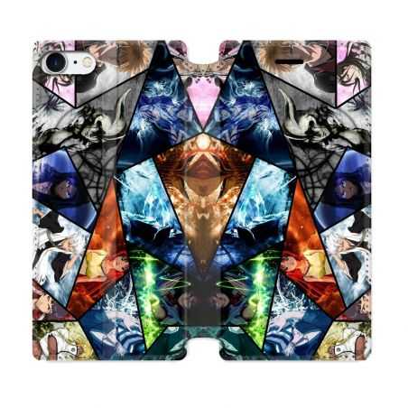 Housse Cuir Portefeuille Pour Iphone 7 / 8 / SE (2020 / 2022) Manga Bleach Pele Mele