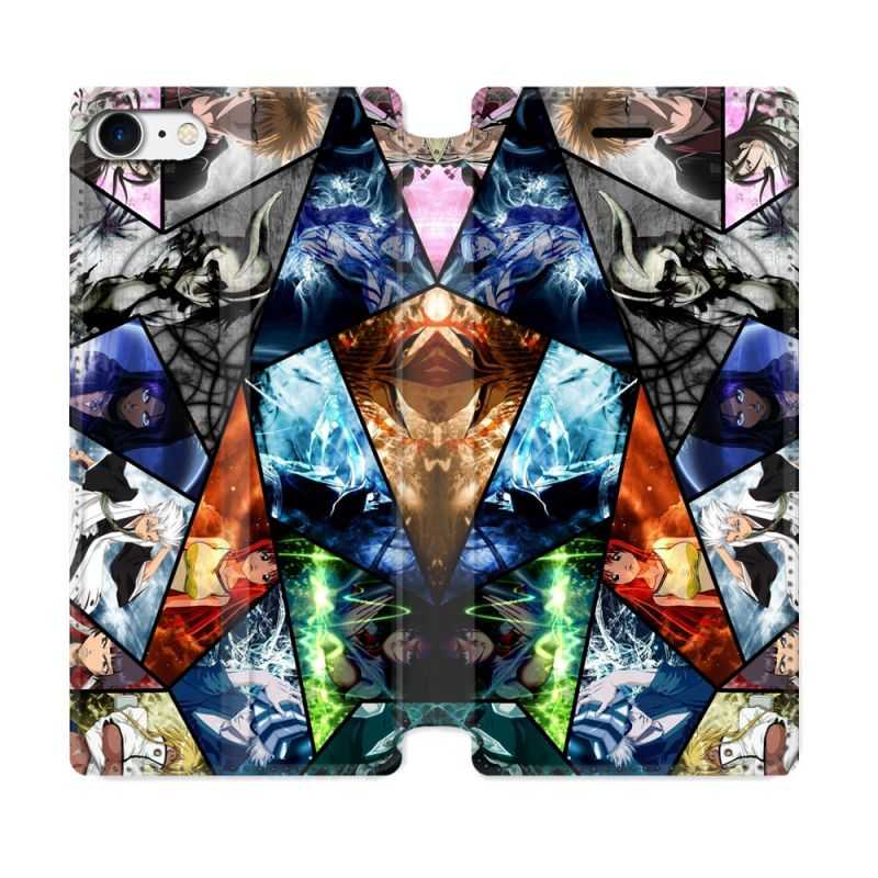 Housse Cuir Portefeuille Pour Iphone 7 / 8 / SE (2020 / 2022) Manga Bleach Pele Mele