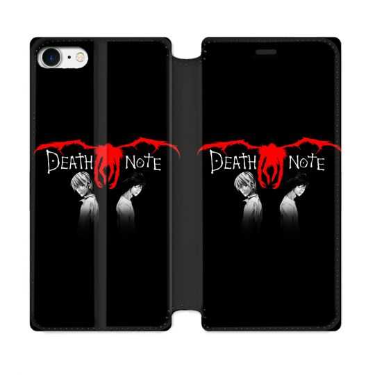 Housse Cuir Portefeuille Pour Iphone 7 / 8 / SE (2020 / 2022) Manga Death Note Noir
