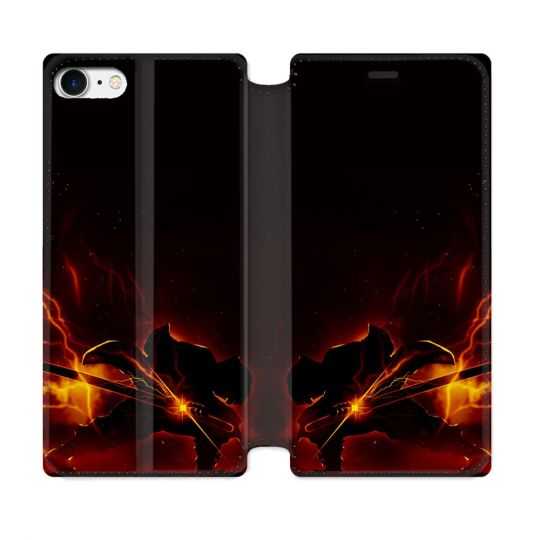 Housse Cuir Portefeuille Pour Iphone 7 / 8 / SE (2020 / 2022) Manga Demon Slayer Electric