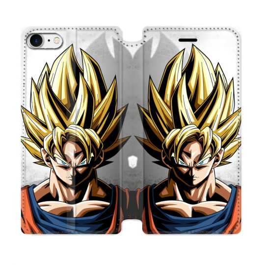 Housse Cuir Portefeuille Pour Iphone 7 / 8 / SE (2020 / 2022) Manga Dragon Ball Sangoku Portrait