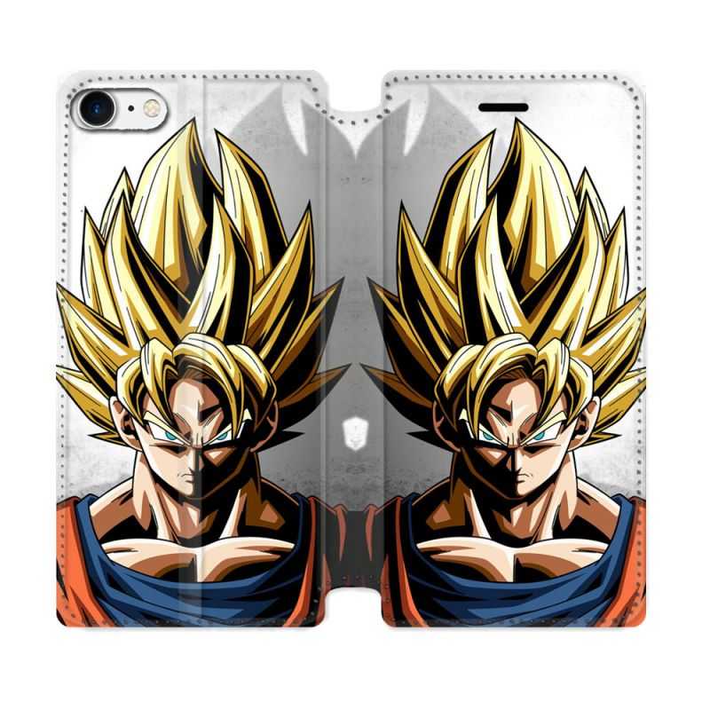 Housse Cuir Portefeuille Pour Iphone 7 / 8 / SE (2020 / 2022) Manga Dragon Ball Sangoku Portrait