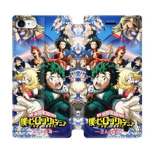 Housse Cuir Portefeuille Pour Iphone 7 / 8 / SE (2020 / 2022) Manga My Hero Academia Affiche