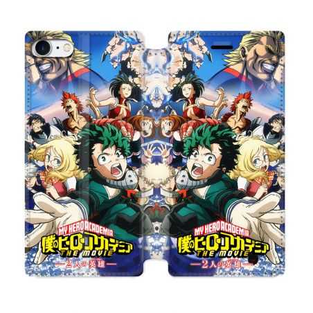 Housse Cuir Portefeuille Pour Iphone 7 / 8 / SE (2020 / 2022) Manga My Hero Academia Affiche