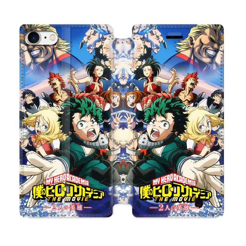 Housse Cuir Portefeuille Pour Iphone 7 / 8 / SE (2020 / 2022) Manga My Hero Academia Affiche