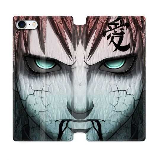 Housse Cuir Portefeuille Pour Iphone 7 / 8 / SE (2020 / 2022) Manga Naruto Gaara