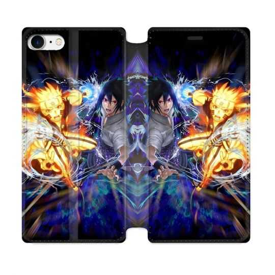 Housse Cuir Portefeuille Pour Iphone 7 / 8 / SE (2020 / 2022) Manga Naruto VS