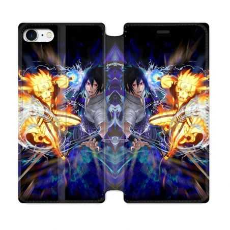 Housse Cuir Portefeuille Pour Iphone 7 / 8 / SE (2020 / 2022) Manga Naruto VS