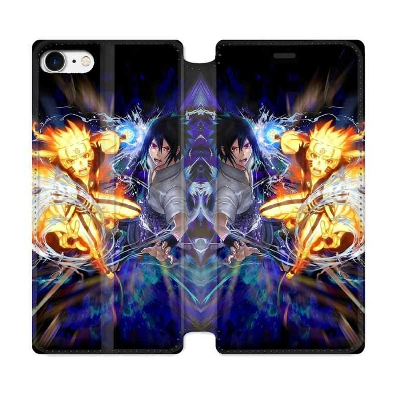 Housse Cuir Portefeuille Pour Iphone 7 / 8 / SE (2020 / 2022) Manga Naruto VS