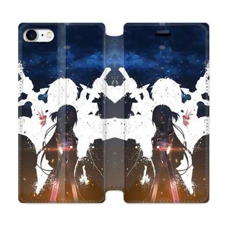 Housse Cuir Portefeuille Pour Iphone 7 / 8 / SE (2020 / 2022) Manga SAO sword Art Online Asuna