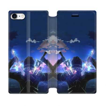 Housse Cuir Portefeuille Pour Iphone 7 / 8 / SE (2020 / 2022) Manga SAO sword Art Online Epee