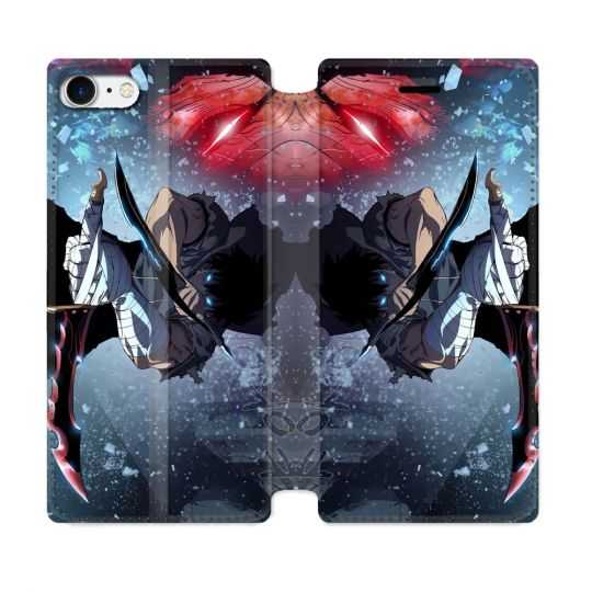Housse Cuir Portefeuille Pour Iphone 7 / 8 / SE (2020 / 2022) Manga Solo Leveling Sung Epee