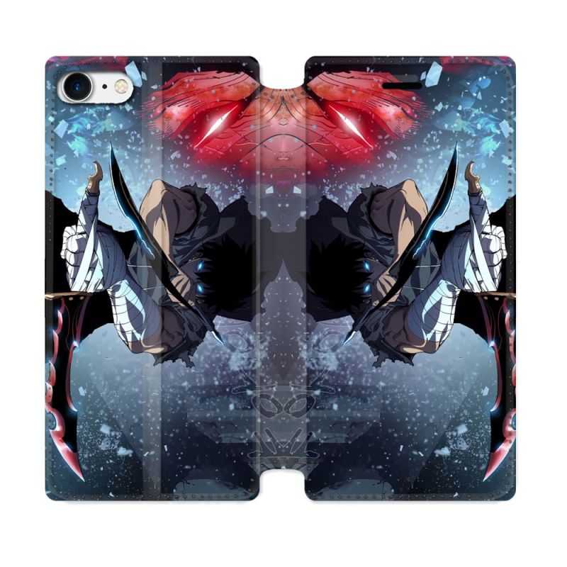 Housse Cuir Portefeuille Pour Iphone 7 / 8 / SE (2020 / 2022) Manga Solo Leveling Sung Epee