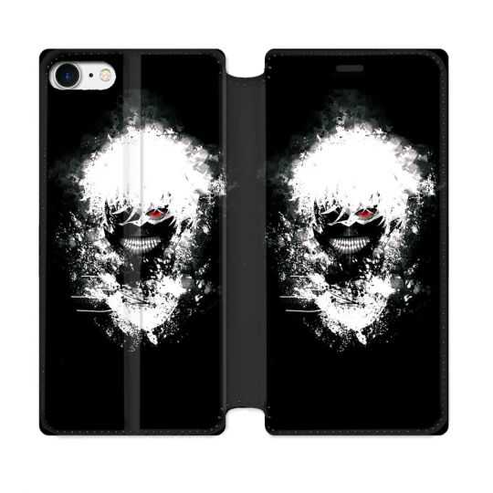 Housse Cuir Portefeuille Pour Iphone 7 / 8 / SE (2020 / 2022) Manga Tokyo Ghoul Kaneki Tag