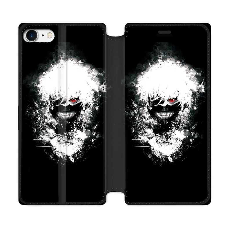 Housse Cuir Portefeuille Pour Iphone 7 / 8 / SE (2020 / 2022) Manga Tokyo Ghoul Kaneki Tag