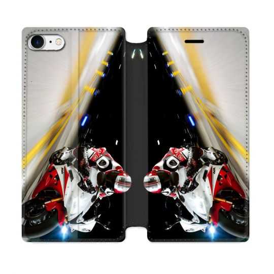 Housse Cuir Portefeuille Pour Iphone 7 / 8 / SE (2020 / 2022) Moto Course GP R6