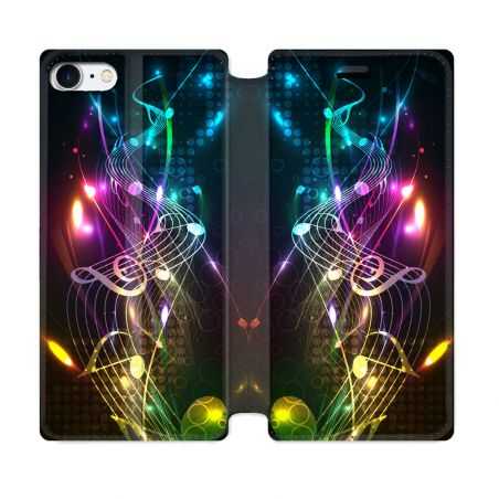 Housse Cuir Portefeuille Pour Iphone 7 / 8 / SE (2020 / 2022) Musique Partition Multicolore