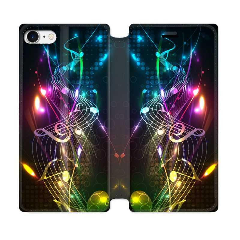 Housse Cuir Portefeuille Pour Iphone 7 / 8 / SE (2020 / 2022) Musique Partition Multicolore