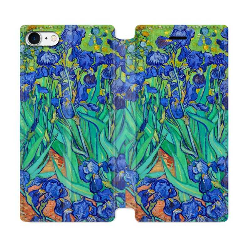 Housse Cuir Portefeuille Pour Iphone 7 / 8 / SE (2020 / 2022) Peinture Iris