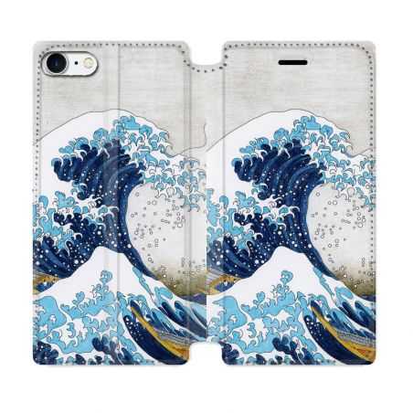 Housse Cuir Portefeuille Pour Iphone 7 / 8 / SE (2020 / 2022) Peinture La Grande Vague