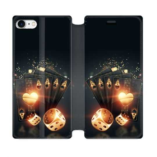 Housse Cuir Portefeuille Pour Iphone 7 / 8 / SE (2020 / 2022) Poker Des