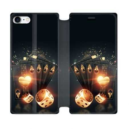 Housse Cuir Portefeuille Pour Iphone 7 / 8 / SE (2020 / 2022) Poker Des