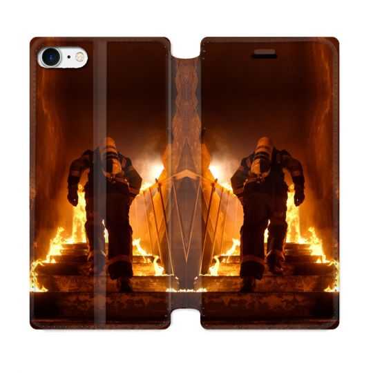Housse Cuir Portefeuille Pour Iphone 7 / 8 / SE (2020 / 2022) Pompier Escalier