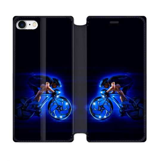 Housse Cuir Portefeuille Pour Iphone 7 / 8 / SE (2020 / 2022) Sport Cyclisme Bleu