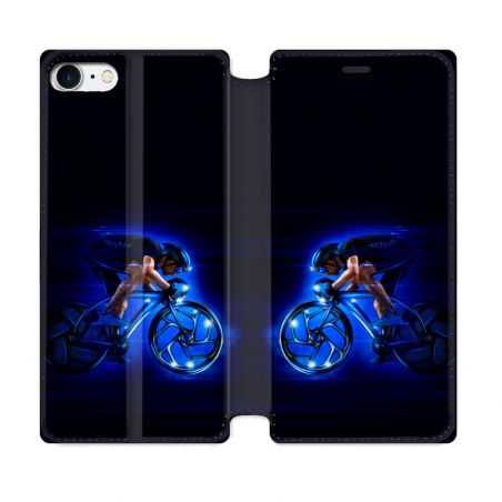 Housse Cuir Portefeuille Pour Iphone 7 / 8 / SE (2020 / 2022) Sport Cyclisme Bleu