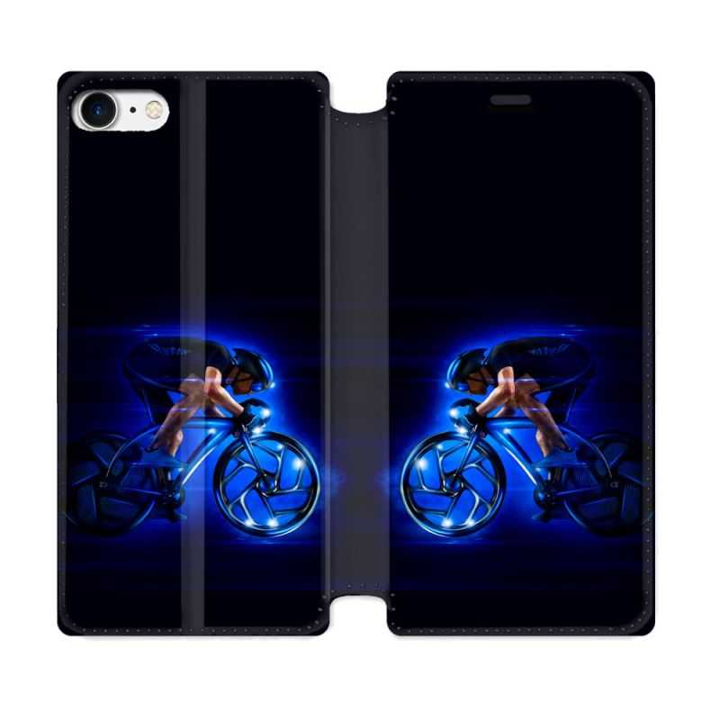 Housse Cuir Portefeuille Pour Iphone 7 / 8 / SE (2020 / 2022) Sport Cyclisme Bleu