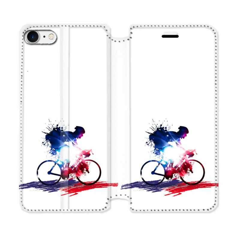 Housse Cuir Portefeuille Pour Iphone 7 / 8 / SE (2020 / 2022) Sport Cyclisme France