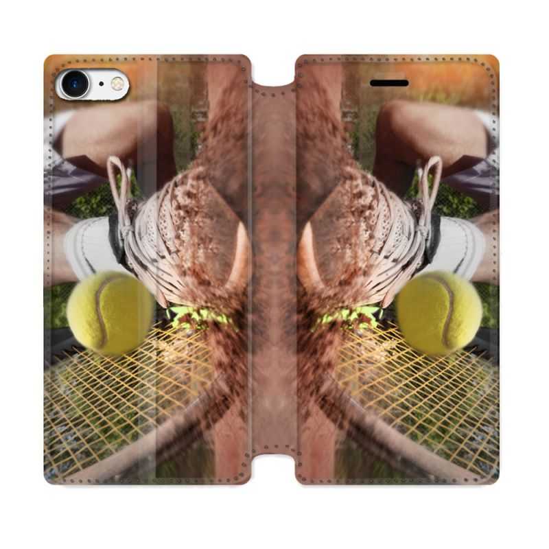 Housse Cuir Portefeuille Pour Iphone 7 / 8 / SE (2020 / 2022) Sport Tennis Glissade