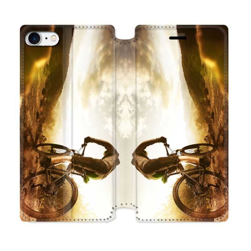 Housse Cuir Portefeuille Pour Iphone 7 / 8 / SE (2020 / 2022) Sport VTT Soleil