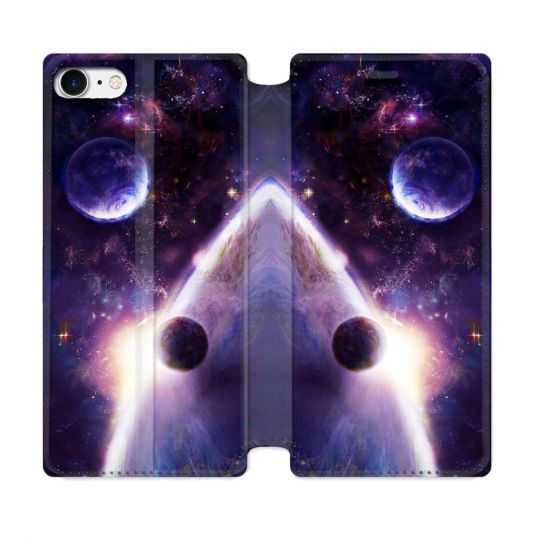 Housse Cuir Portefeuille Pour Iphone 7 / 8 / SE (2020 / 2022) Univers Planete Stellaire