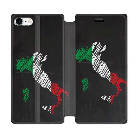 Housse Cuir Portefeuille Pour Iphone 7 / 8 / SE (2020 / 2022) Voyage Italie Botte