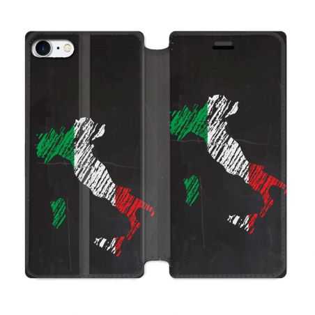 Housse Cuir Portefeuille Pour Iphone 7 / 8 / SE (2020 / 2022) Voyage Italie Botte