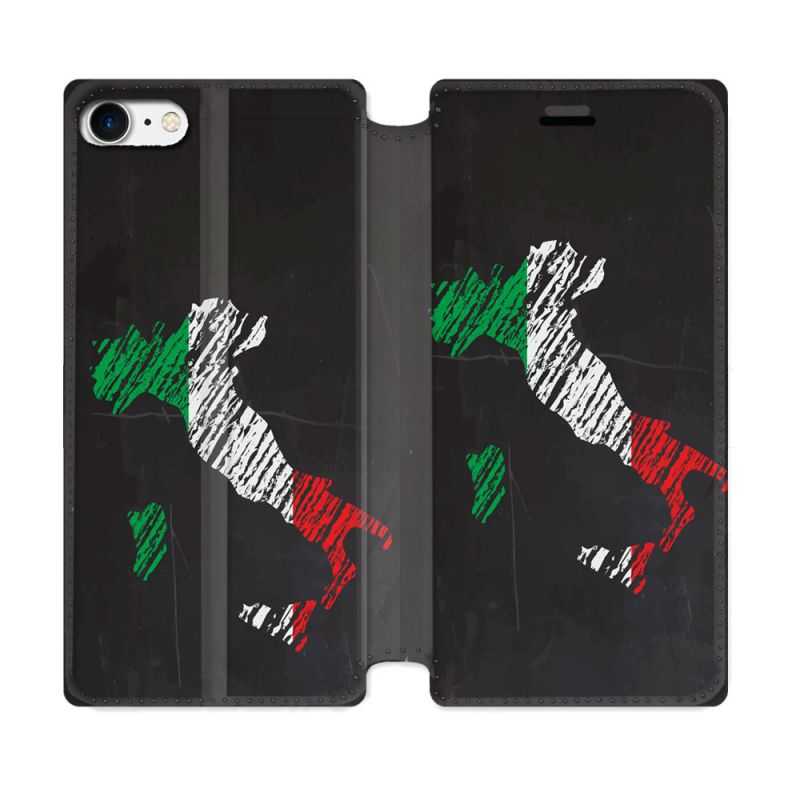 Housse Cuir Portefeuille Pour Iphone 7 / 8 / SE (2020 / 2022) Voyage Italie Botte