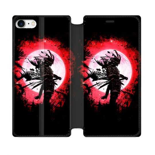 Housse Cuir Portefeuille Pour Iphone 7 / 8 / SE (2020 / 2022) Voyage Japon Samourai