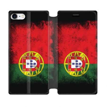Housse Cuir Portefeuille Pour Iphone 7 / 8 / SE (2020 / 2022) Voyage Portugal Drapeau