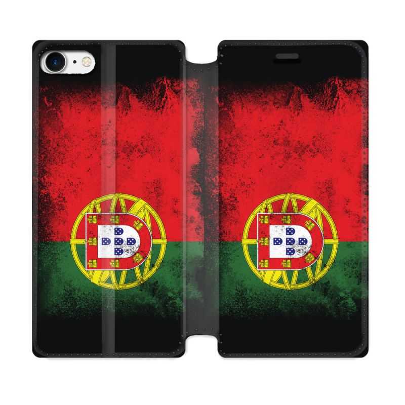 Housse Cuir Portefeuille Pour Iphone 7 / 8 / SE (2020 / 2022) Voyage Portugal Drapeau