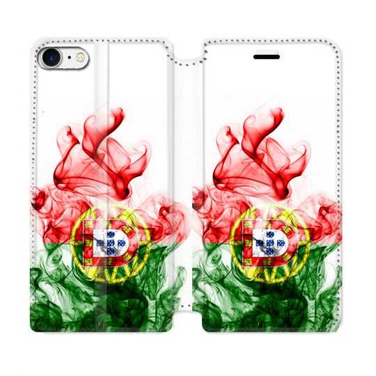 Housse Cuir Portefeuille Pour Iphone 7 / 8 / SE (2020 / 2022) Voyage Portugal Flamme
