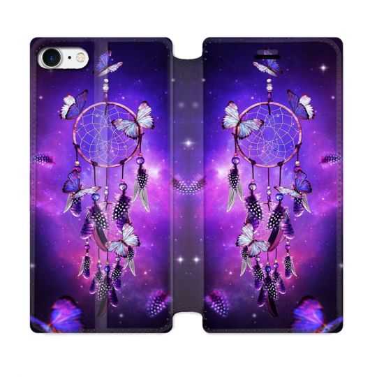 Housse Cuir Portefeuille Pour Iphone 7 / 8 / SE (2020 / 2022) Zen Attrape Reve Papillon