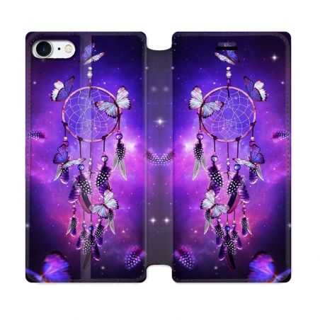 Housse Cuir Portefeuille Pour Iphone 7 / 8 / SE (2020 / 2022) Zen Attrape Reve Papillon