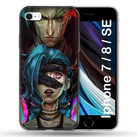 Coque Pour Iphone 7 / 8 / SE (2020 / 2022) Arcane Jynx Bleu
