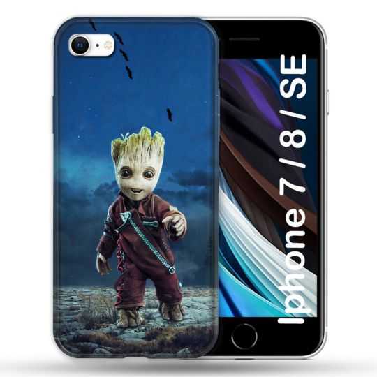 Coque Pour Iphone 7 / 8 / SE (2020 / 2022) Groot Bleu