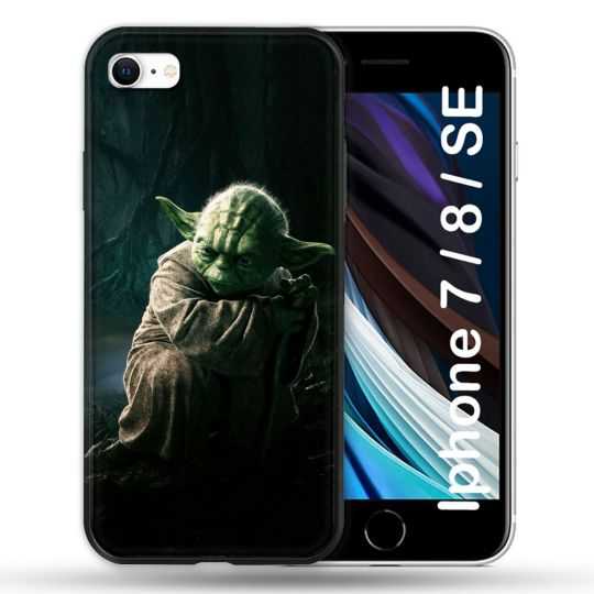 Coque Pour Iphone 7 / 8 / SE (2020 / 2022) Star Wars - Yoda sombre