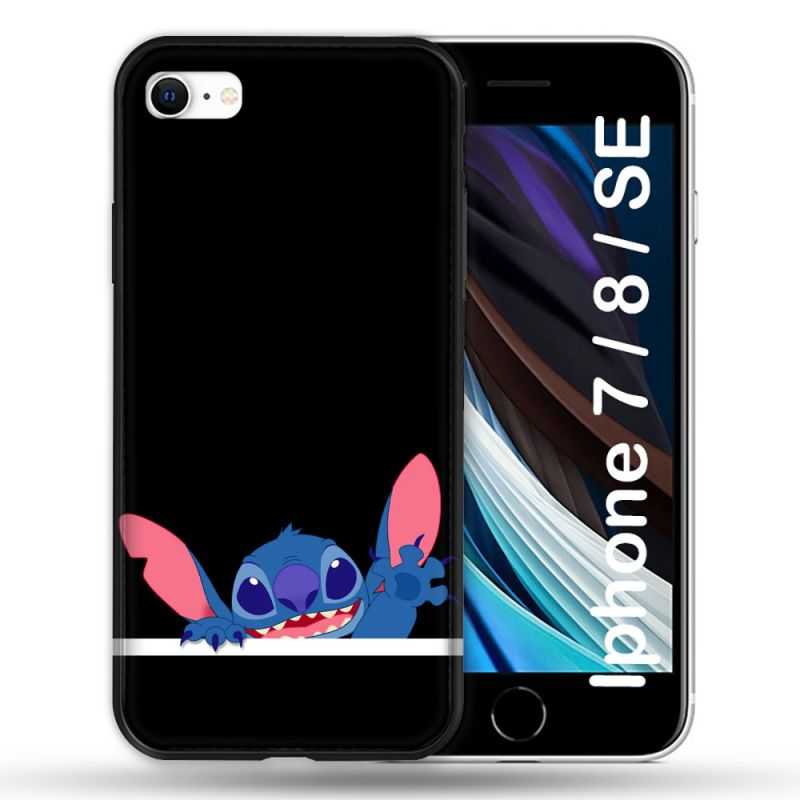 Coque Pour Iphone 7 / 8 / SE (2020 / 2022) Stitch Noir