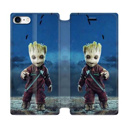 Housse Cuir Portefeuille Pour Iphone 7 / 8 / SE (2020 / 2022) Groot Bleu