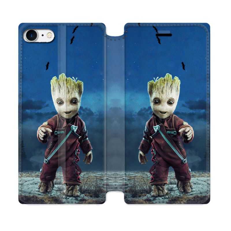Housse Cuir Portefeuille Pour Iphone 7 / 8 / SE (2020 / 2022) Groot Bleu