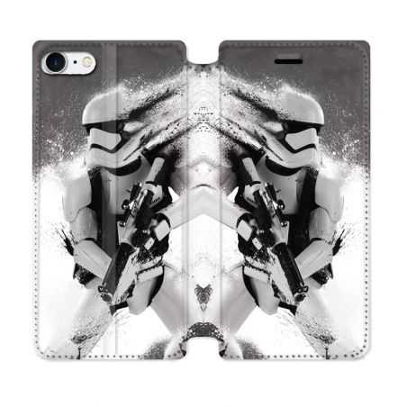 Housse Cuir Portefeuille Pour Iphone 7 / 8 / SE (2020 / 2022) Star Wars - Trooper
